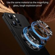 For iPhone 13 SULADA Microfiber Leather MagSafe Magnetic Phone Case(Blue)