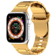 For Apple Watch 9 41mm Square Buckle Armor Style Silicone Watch Band(Plating Gold) - Watch Bands by PMC TechLife | Online Shopping South Africa | PMC TechLife