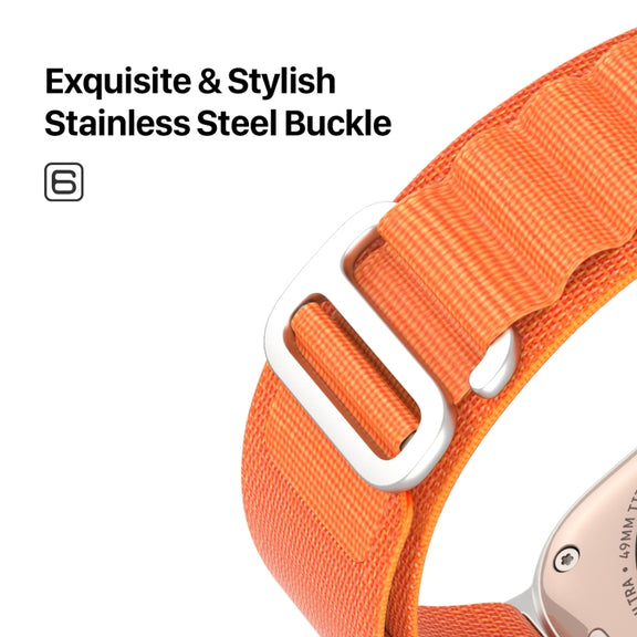 For Apple Watch Ultra 2 49mm DUX DUCIS GS Series Nylon Loop Watch Band(Orange)