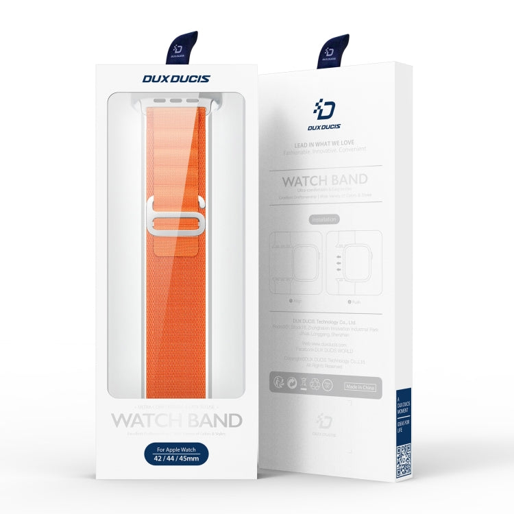 For Apple Watch Ultra 2 49mm DUX DUCIS GS Series Nylon Loop Watch Band(Orange)