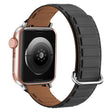 For Apple Watch 9 41mm Reverse Buckle Magnetic Silicone Watch Band(Silver Buckle Grey Brown) - Watch Bands by PMC TechLife | Online Shopping South Africa | PMC TechLife