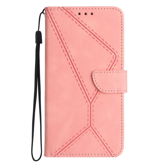 For Honor 90 Lite Stitching Embossed Leather Phone Case(Pink)