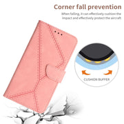 For Honor 90 Lite Stitching Embossed Leather Phone Case(Pink)