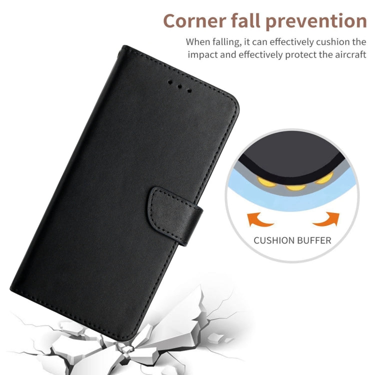 For Samsung Galaxy A25 5G HT02 Genuine Leather Fingerprint-proof Flip Phone Case(Black)
