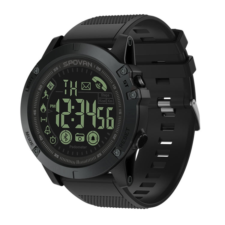 SPOVAN PR1 Outdoor Water-resistant Luminous Bluetooth Smart Watch(Black)