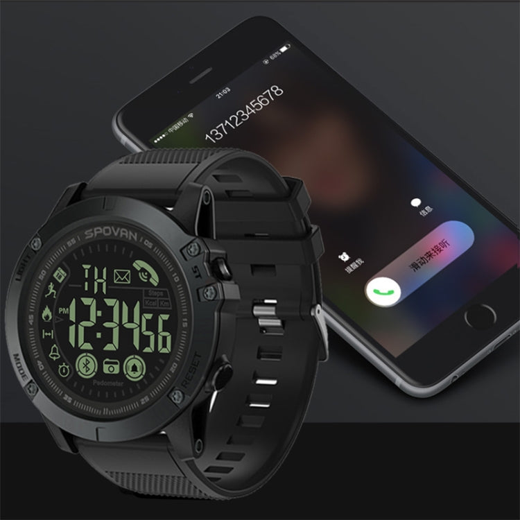 SPOVAN PR1 Outdoor Water-resistant Luminous Bluetooth Smart Watch(Red)