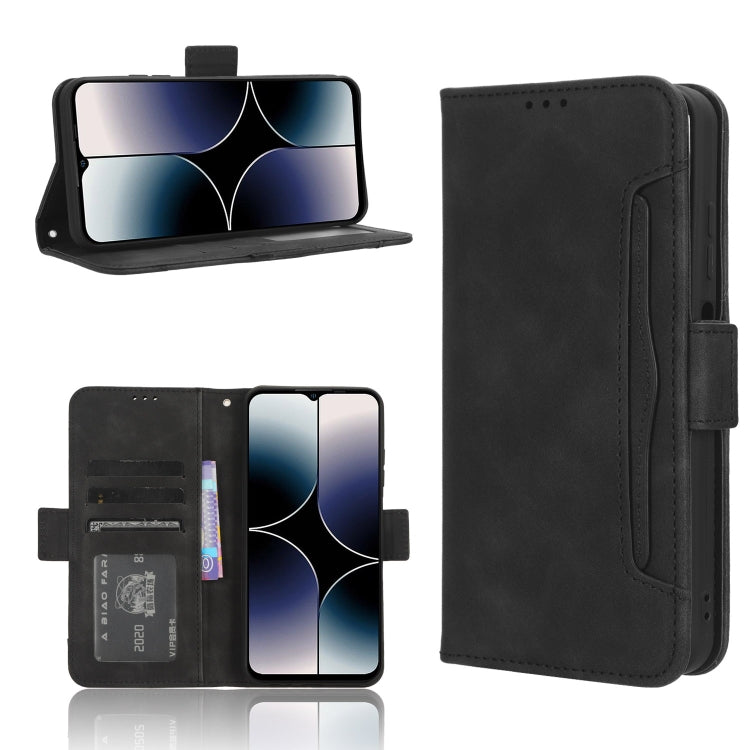 For Ulefone Note 16 Pro Skin Feel Calf Texture Card Slots Leather Phone Case(Black)