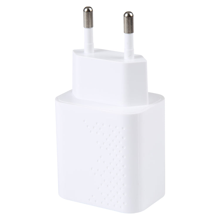 LZ-105PD 25W USB-C / Type-C Ports Dot Pattern Travel Charger, EU Plug(White)