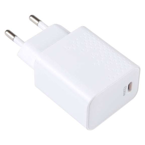 LZ-105PD 25W USB-C / Type-C Ports Dot Pattern Travel Charger, EU Plug(White)