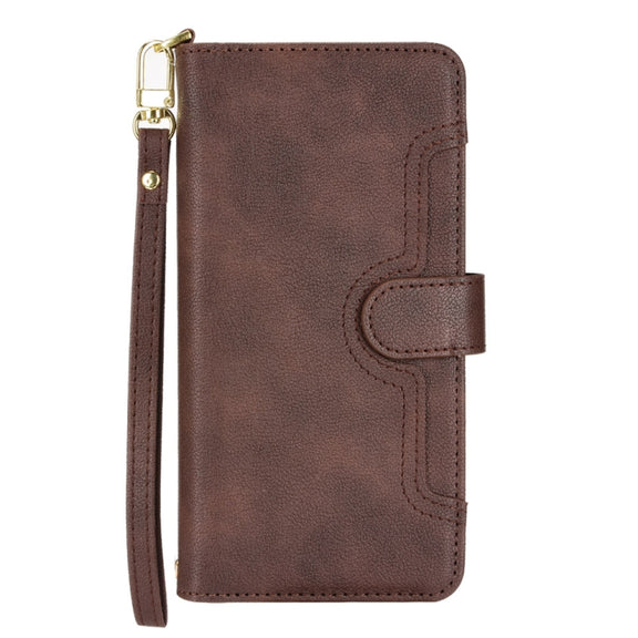 For Sharp Aquos R8 Pro / Leica Leitz Phone 3 Litchi Texture Zipper Leather Phone Case(Brown)