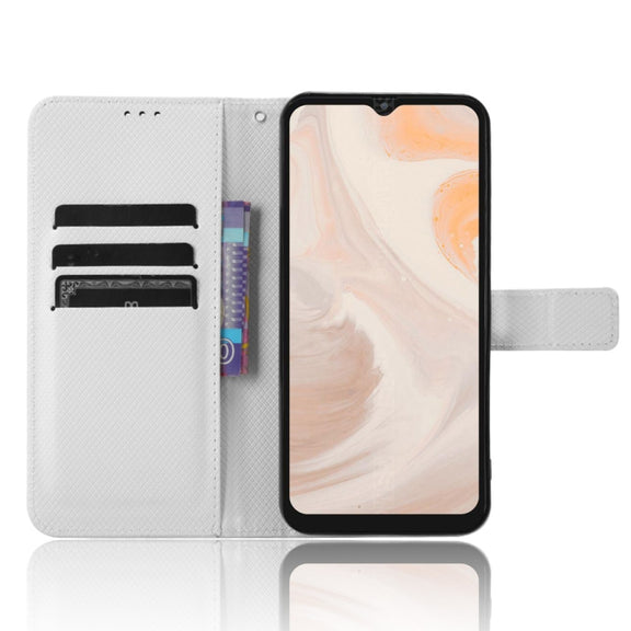 For Aiwa Phone B-2 JA3-SMP0602 Diamond Texture Leather Phone Case(White)