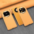 For Huawei Mate 40 GKK Electroplating Leather Surface Phone Case(Yellow) - Huawei Cases by GKK | Online Shopping South Africa | PMC TechLife | Buy Now Pay Later Mobicred