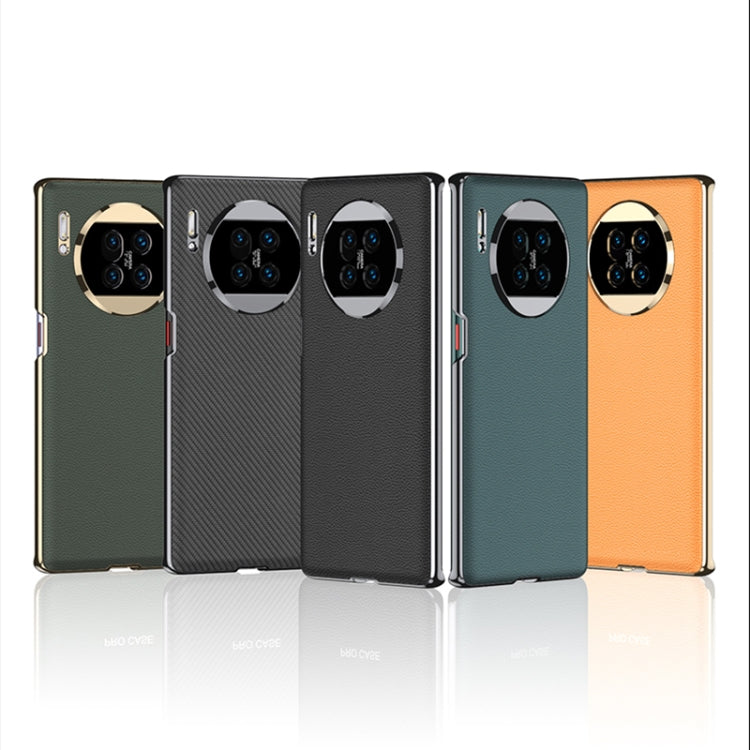 For Huawei Mate 30 Pro 5G GKK Electroplating Leather Surface Phone Case(Black)