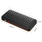 WLX-815P 180W 15 Ports USB Fast Charging Dock Smart Charger with Holder, AU Plug