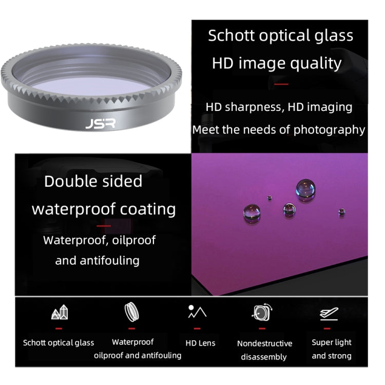 For Insta360 GO 2 / GO 3 JSR LS Series Camera Lens Filter, Filter:6 in 1 STAR CPL ND4 ND8 ND16 ND32