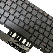 For Dell Inspiron G15 5510 5511 5515 5520 US Version Orange Backlight Laptop Keyboard(Black)