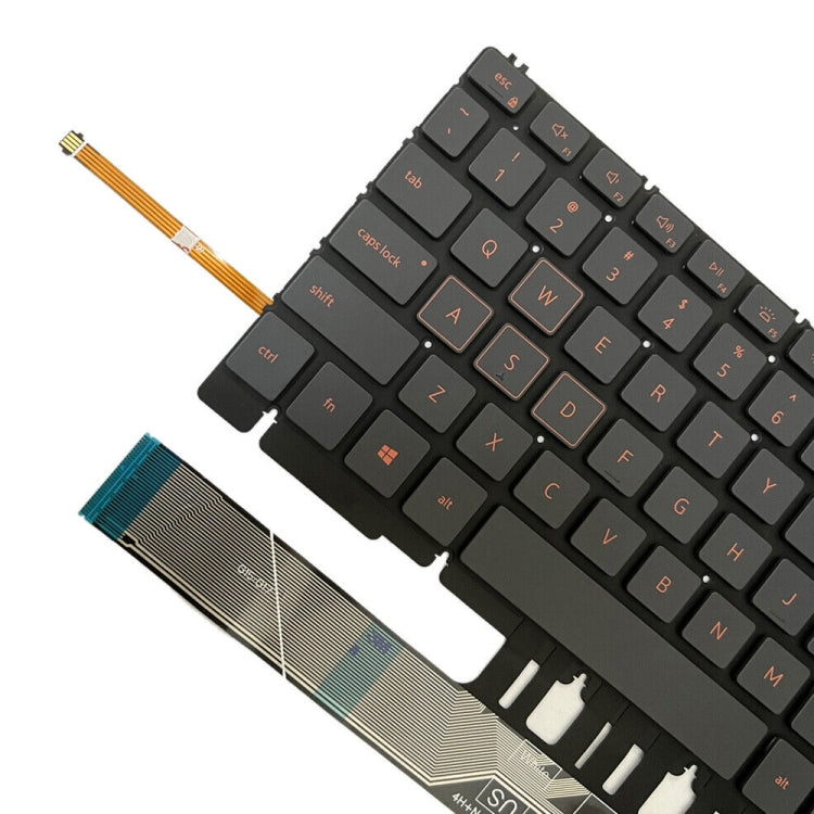 For Dell Inspiron G15 5510 5511 5515 5520 US Version Orange Backlight Laptop Keyboard(Black)