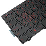 Backlight Laptop Keyboard For Dell 15-9550 / 15-3000 / 15-5542(Red Word)