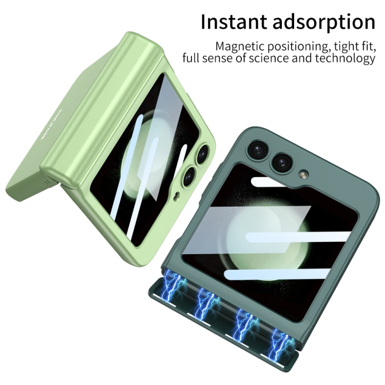 For Samsung Galaxy Z Flip5 GKK Integrated Magnetic Full Coverage Folding Phone Case(Orange)