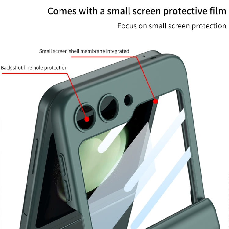 For Samsung Galaxy Z Flip5 GKK Integrated Magnetic Full Coverage Folding Phone Case(Orange)