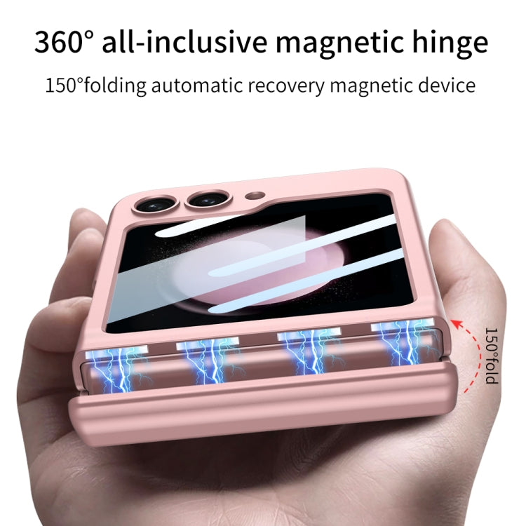 For Samsung Galaxy Z Flip5 GKK Integrated Magnetic Full Coverage Folding Phone Case(Orange)