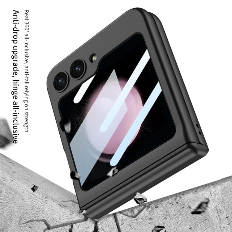 For Samsung Galaxy Z Flip5 GKK Integrated Magnetic Full Coverage Folding Phone Case(Wine Red)