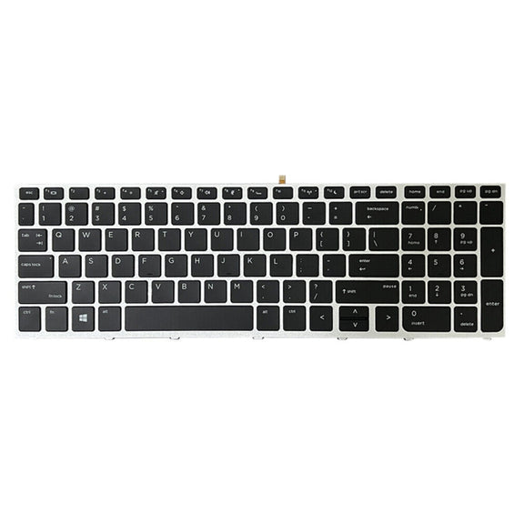 For HP ProBook 650 G4 Silver Frame US Version Laptop Backlight Keyboard