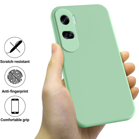 For Honor 90 Lite / X50i Solid Color Liquid Silicone Dropproof Full Coverage Phone Case(Green)