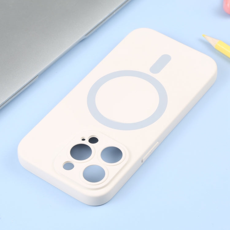 For iPhone 15 Pro Liquid Silicone Magsafe Phone Case(White)