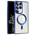 For Samsung Galaxy S20 Ultra CD Texture Plating TPU MagSafe Phone Case with Lens Film(Royal Blue) - Galaxy Phone Cases by PMC TechLife | Online Shopping South Africa | PMC TechLife
