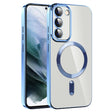 For Samsung Galaxy S21 5G CD Texture Plating TPU MagSafe Phone Case with Lens Film(Sierra Blue) - Galaxy S21 5G Cases by PMC TechLife | Online Shopping South Africa | PMC TechLife