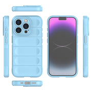 For iPhone 15 Pro Magic Shield TPU + Flannel Phone Case(Dark Green)