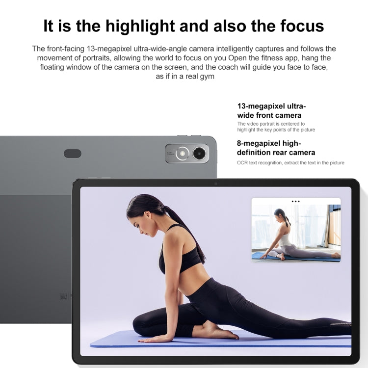 Lenovo Pad Pro 12.7 inch WiFi Tablet, 8GB+128GB, Android 13, Qualcomm Snapdragon 870 Octa Core, Support Face Identification(Dark Grey)