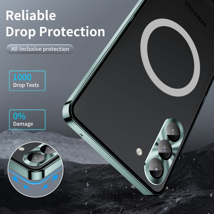 For Samsung Galaxy S23 FE 5G MagSafe Magnetic Frosted Metal Phone Case(Green)