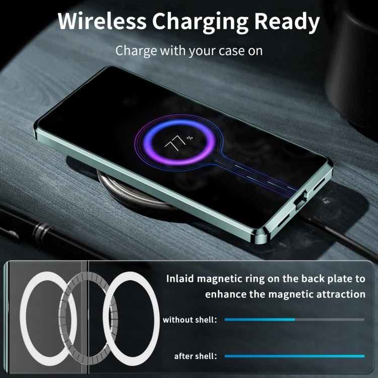 For Samsung Galaxy S23 FE 5G MagSafe Magnetic Frosted Metal Phone Case(Green)