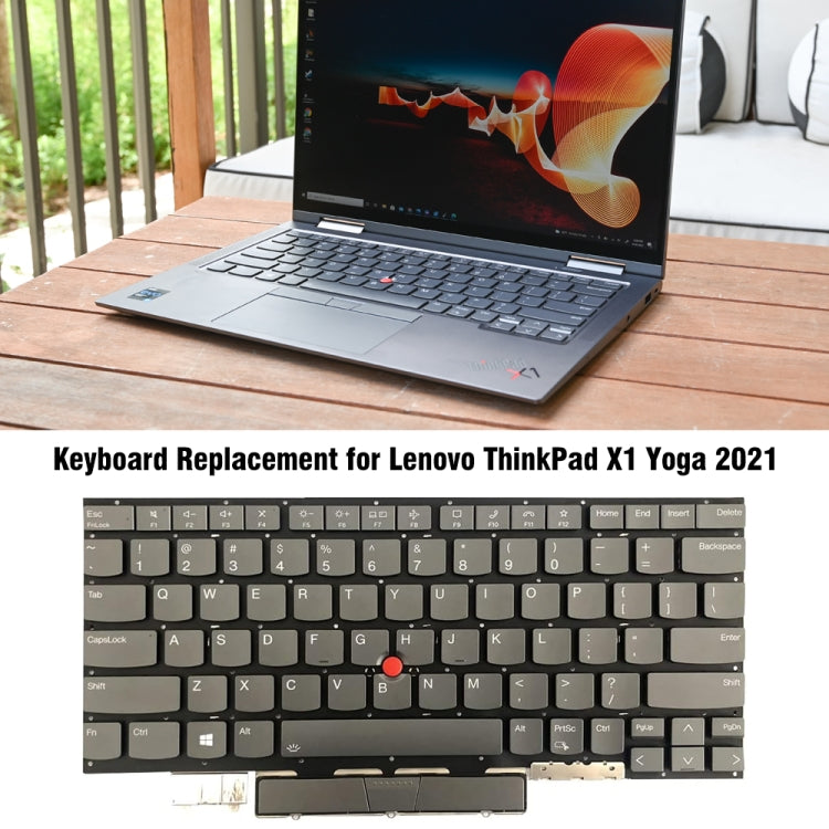 For Lenovo ThinkPad X1 Yoga 2021 Backlight Laptop Keyboard