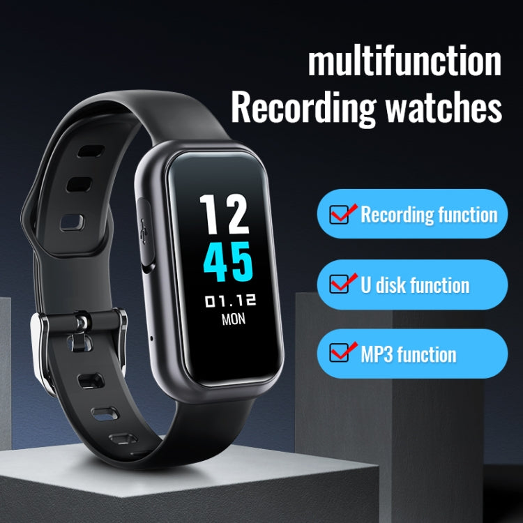 JNN S16 Smart HD Noise Reduction Bluetooth MP3 Voice Control Recording Bracelet, Memory:32GB