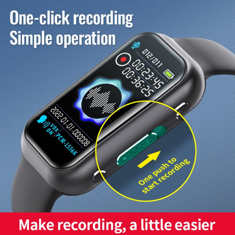 JNN S16 Smart HD Noise Reduction Bluetooth MP3 Voice Control Recording Bracelet, Memory:64GB