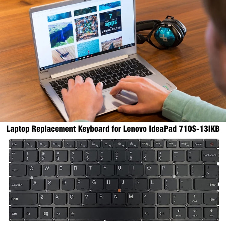 For Lenovo IdeaPad 710S-13IKB 710S-13ISK US Version Backlight Laptop Keyboard