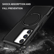 For Samsung Galaxy S23 FE MagSafe Shockproof Armor Phone Case(Black)
