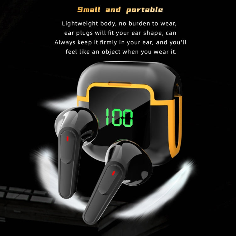 Pro 90 HIFI Level Intelligent Digital Display V5.3 Bluetooth Earphones(Black)