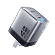 WK WP-U02 40W Dual USB-C / Type-C Interface Gallium Nitride Fast Charger(Silver) - free shipping - PMC TechLife - Order now!