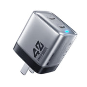 WK WP-U02 40W Dual USB-C / Type-C Interface Gallium Nitride Fast Charger(Silver)