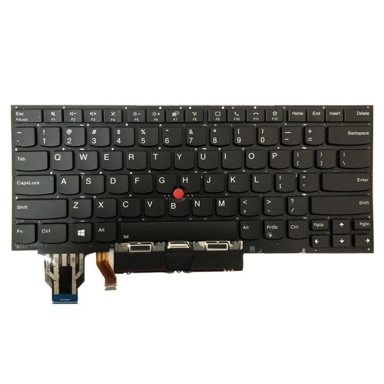 For Lenovo ThinkPad X1 Yoga 5th Gen 20UB US Version Backlight Laptop Keyboard with Touchpad Button(Black)