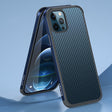 For iPhone 13 Pro SULADA Luxury 3D Carbon Fiber Textured Metal + TPU Frame Phone Case(Sea Blue) - iPhone 13 Pro Cases by SULADA | Online Shopping South Africa | PMC TechLife