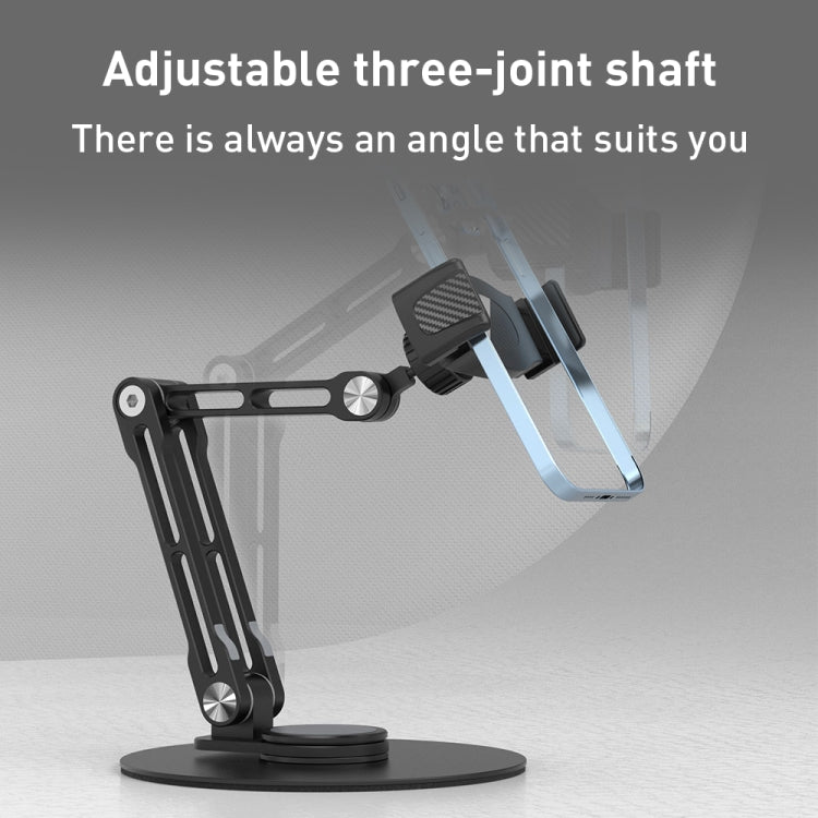 R-JUST HZ42 Clip Type Disc Rotating Phone Desktop Stand(Black)