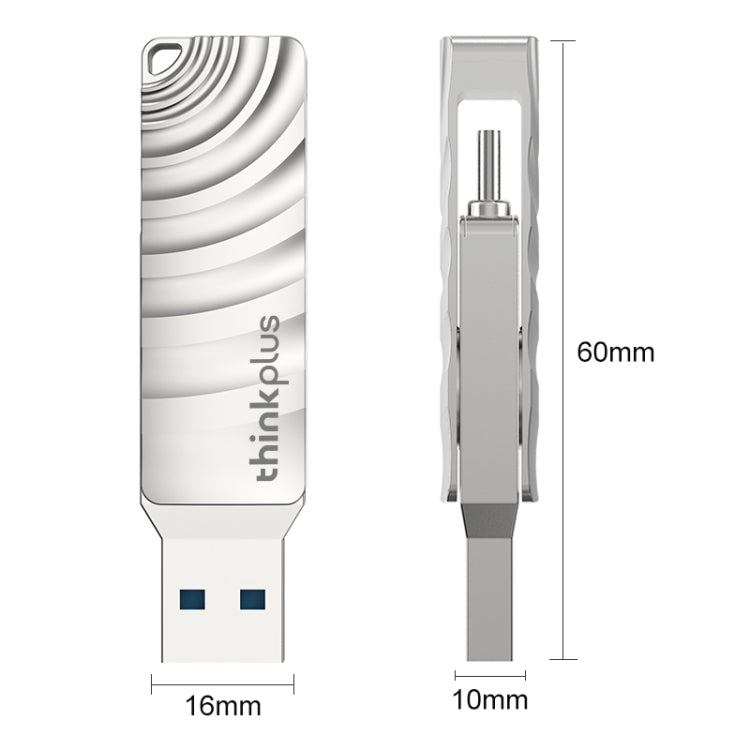 Lenovo Thinkplus MU232 USB 3.2 + USB-C / Type-C Dual Head Flash Drive, Memory:32GB