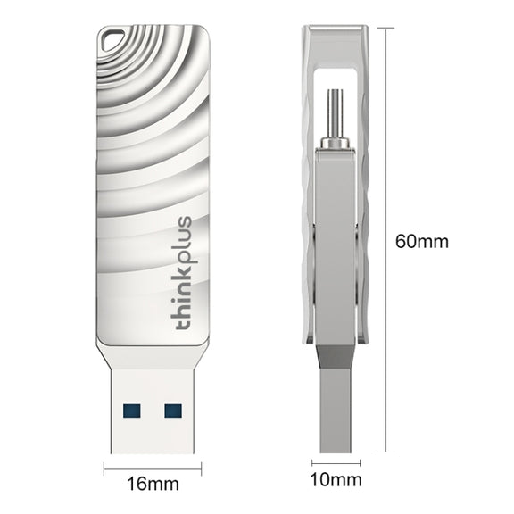Lenovo Thinkplus MU232 USB 3.2 + USB-C / Type-C Dual Head Flash Drive, Memory:32GB