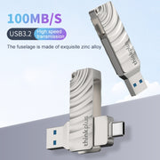 Lenovo Thinkplus MU232 USB 3.2 + USB-C / Type-C Dual Head Flash Drive, Memory:32GB