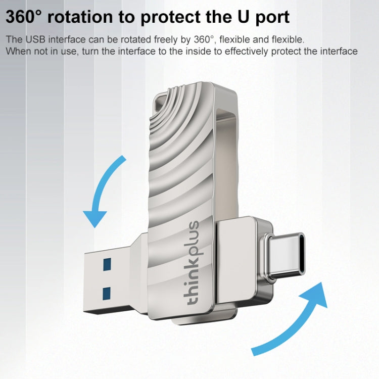 Lenovo Thinkplus MU232 USB 3.2 + USB-C / Type-C Dual Head Flash Drive, Memory:32GB